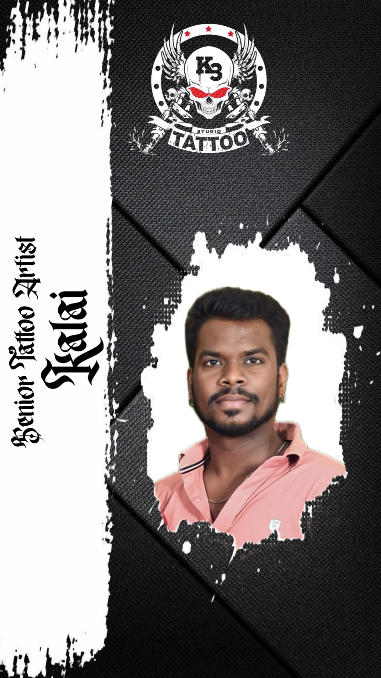 Kalai, Senior Tattoo Artist and founder of K3 Tattoo Studio